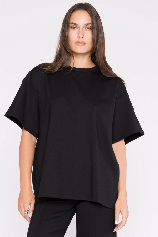 Misty Rose Ponte Knit Big Shirt Shirt