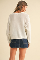 Wheat Flag Knitted Sweater Top Sweater
