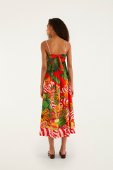 Lavender Fruit Trolley Red Sleeveless Maxi Dress Midi Dress