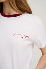 Lavender The Cropped Signature Chest Logo Tee Tee