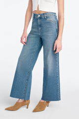 White Smoke The Mischa Shortie High Rise Ankle | Rio Jeans