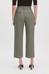 Light Gray The Cropped Fiona Pant in Cheshire Houndstooth Pant