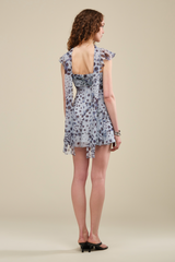 Gray Reverie Printed Mini Dress in Pearl Ray Mini Dress