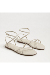 Lavender Ellina Strappy Sandal | Ivory Leather Sandal