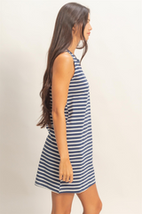 Gray Carson Striped Mini Dress Mini Dress