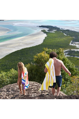 Dark Slate Gray Boracay Yellow - Quick Dry Towels Beach Towel