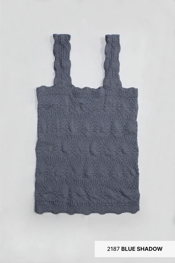 Dim Gray Serina Lace Textured Top Top
