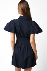 White Smoke Robin Bubble Mini Dress Mini Dress