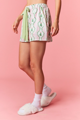 Light Pink Christmas Satin Gingham Pj Set Pajamas