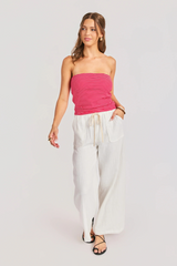 Light Gray Jukebox Knit Tube Top Tube Top