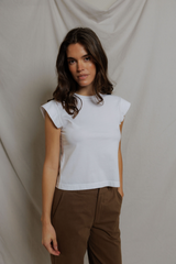 Dark Gray Porter Cap Sleeve Tee T Shirt