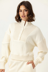 Antique White Senette Pullover Sweater