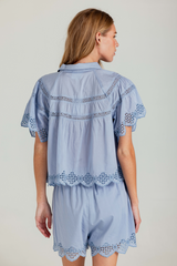 Light Gray Bluff Shirt Top