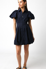 White Smoke Robin Bubble Mini Dress Mini Dress