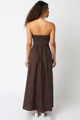 Dark Slate Gray Babette Linen Maxi maxi dress