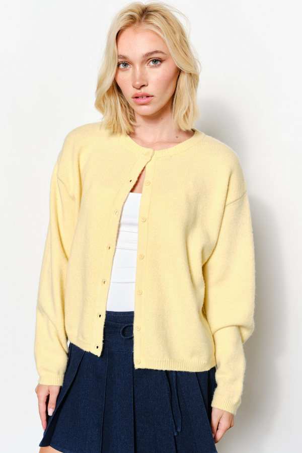 Antique White Autumn Knit Cardigan Cardigan