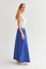 Lavender Margo Gathered Poplin Maxi Skirt Maxi Skirt