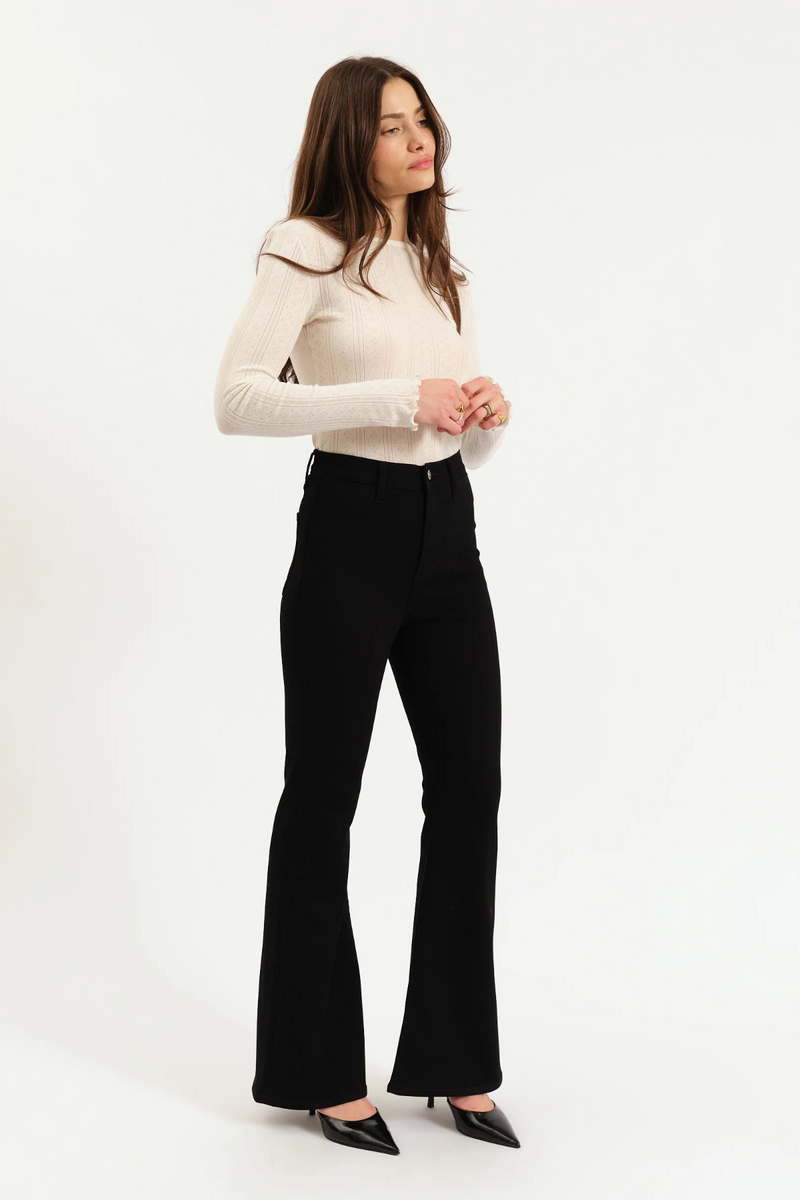 White Smoke Sunset High Rise Flare | After Party Pant
