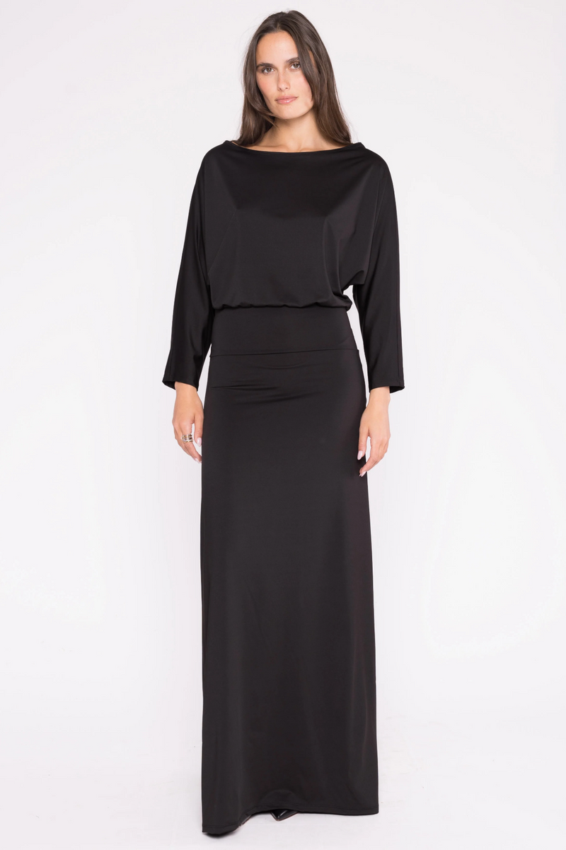 White Smoke Jersey Cool Girl Dress Maxi Dress