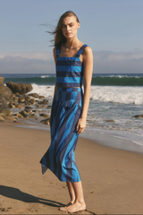 Dark Gray Bold Stripe Midi Skirt Midi Skirt
