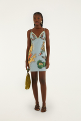 Lavender Blue Beaches Path Ballon Mini Dress Mini Dress