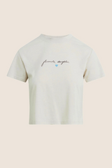 Light Gray The Cropped Signature Tee T Shirt