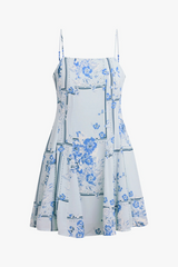 White Smoke The Playing Nice Dress in Floral Scarf Mini Dress