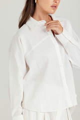 Lavender Solid Linen Adora Shirt Shirt