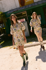Antique White Frannie Dress in Chaparral Mini Dress