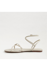 Lavender Ellina Strappy Sandal | Ivory Leather Sandal