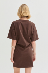 Lavender Erin Elbow Sleeve Ruched T-Shirt Mini Dress Mini Dress