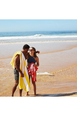 Light Blue Boracay Yellow - Quick Dry Towels Beach Towel