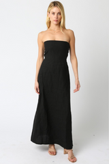 Dark Slate Gray Babette Linen Maxi maxi dress