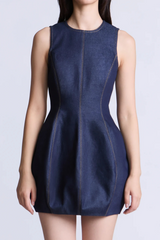 Dark Slate Gray Piper Denim Dress Mini Dress