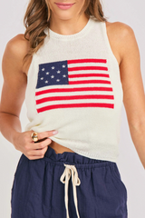 Light Gray American Spirit Sweater Tank Tank Top