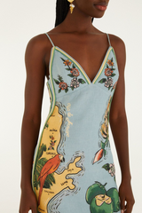 Dark Gray Blue Beaches Path Ballon Mini Dress Mini Dress