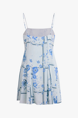 White Smoke The Playing Nice Dress in Floral Scarf Mini Dress
