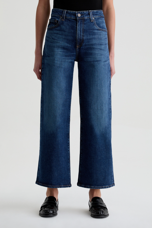 Light Gray Saige Wide Leg Crop | Veiled Jeans