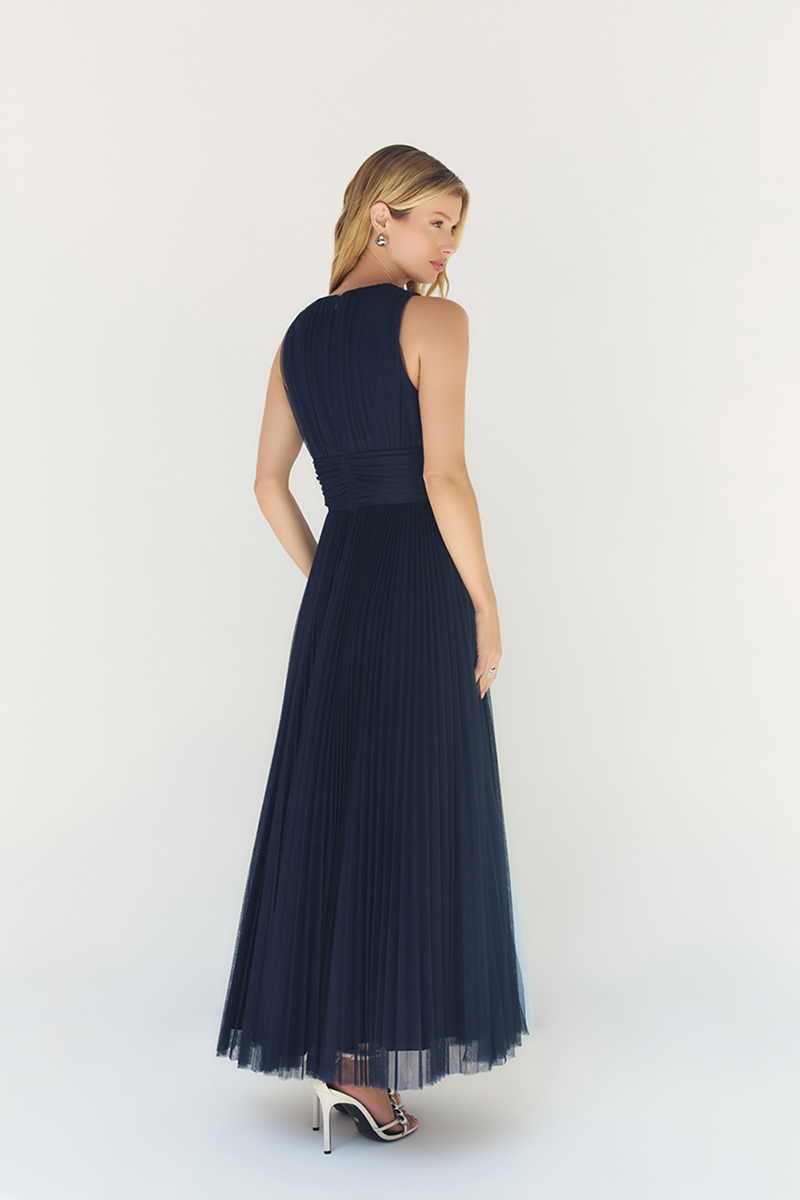 Valetta Gown in Blue Colorblock – Two Cumberland