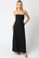 Black Babette Linen Maxi maxi dress