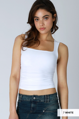 Light Gray Nichols Shirred Top Tank Top