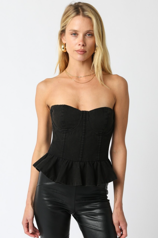 Black Lynn Corset Top Top