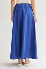 Light Gray Margo Gathered Poplin Maxi Skirt Maxi Skirt