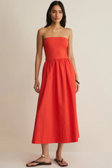 Light Gray Sunsought Strapless Midi Dress Midi Dress