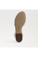 Lavender Ellina Strappy Sandal | Ivory Leather Sandal