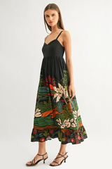 Leah Ruffled Babydoll Maxi Dress