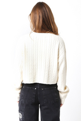 Beige Pritchett Cropped Sweater Sweater