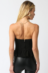 Black Lynn Corset Top Top