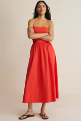 Light Gray Sunsought Strapless Midi Dress Midi Dress