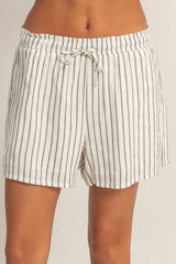 Light Gray Thomas Striped Shorts Short
